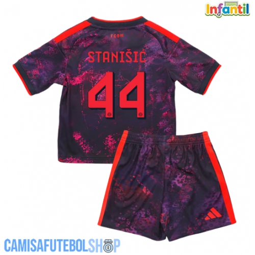 Camisa de time de futebol Bayern Munich Josip Stanisic #44 Replicas 3º Equipamento Infantil 2026-27 Manga Curta (+ Calças curtas)